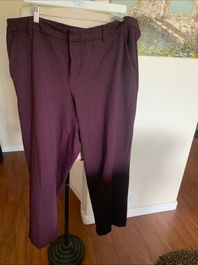 Liverpool ladies Dress Pants in Plum, with belt loops like new